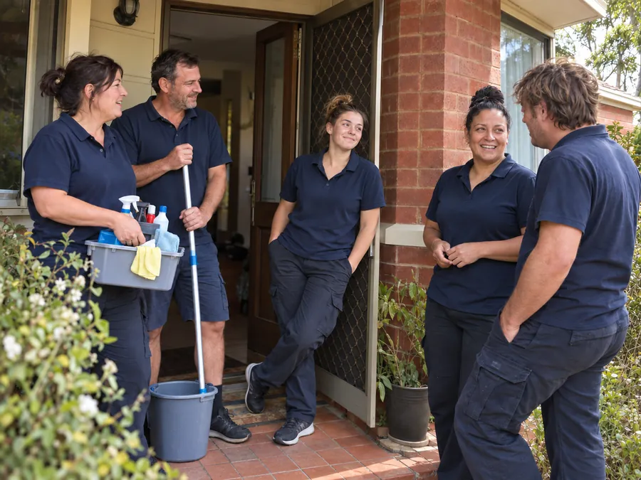 The Local Bunch end of lease cleaning team at a suburban rental