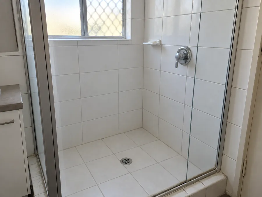 Clear shower screen after a professional Perth vacate clean